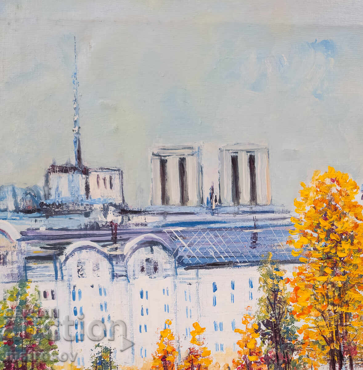 Auction  Boris Tsanov Oil Painting, Landscape of Paris