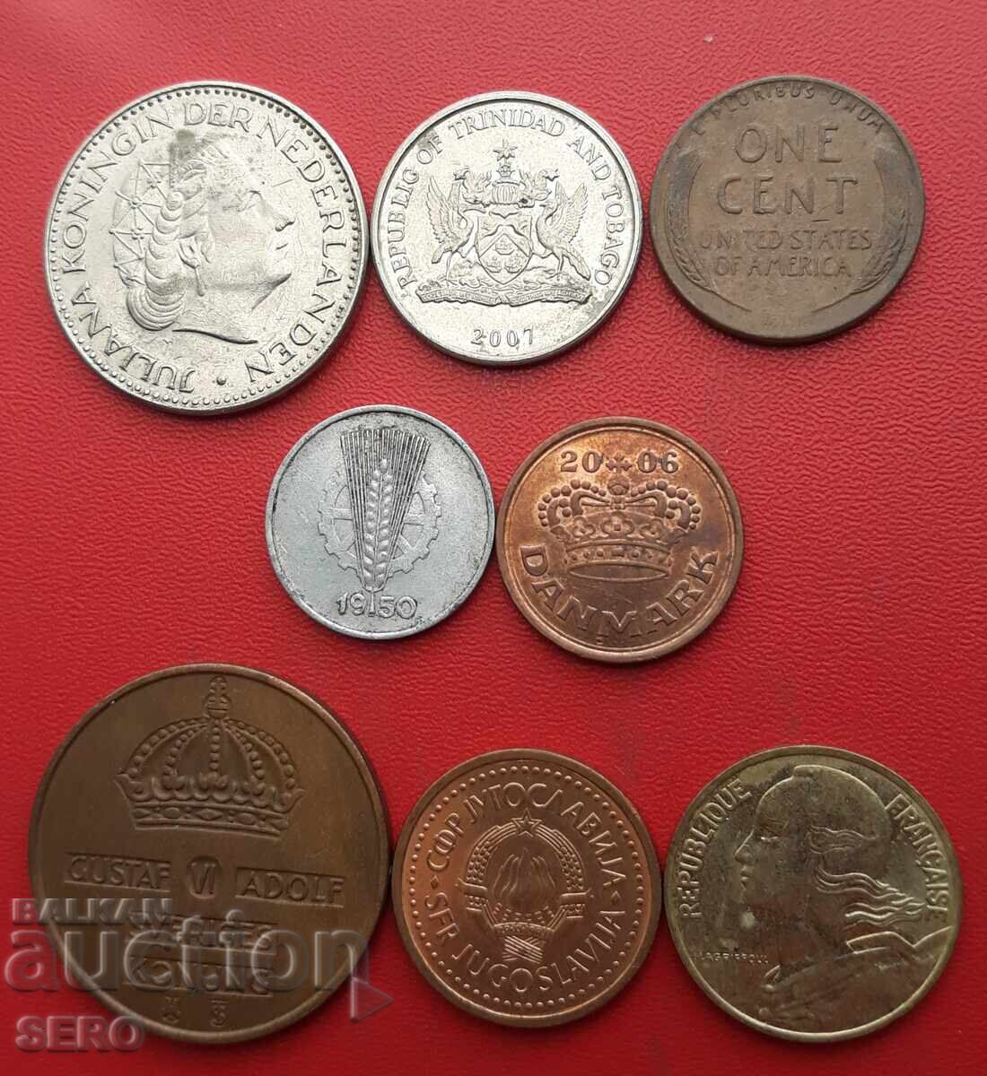 Смесен лот от 8 монети с цена 1.01 лв. | € 0.52