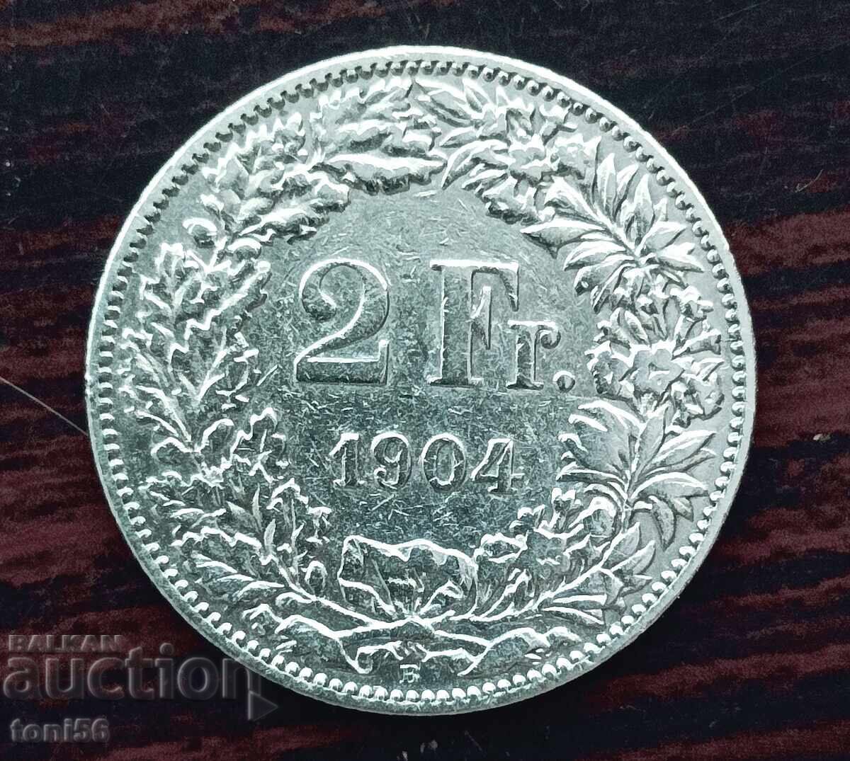 Швейцария 2 франка 1904 Швейцария 2 франка 1904