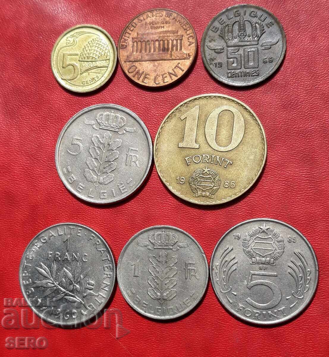 Lot mixt de 8 monede