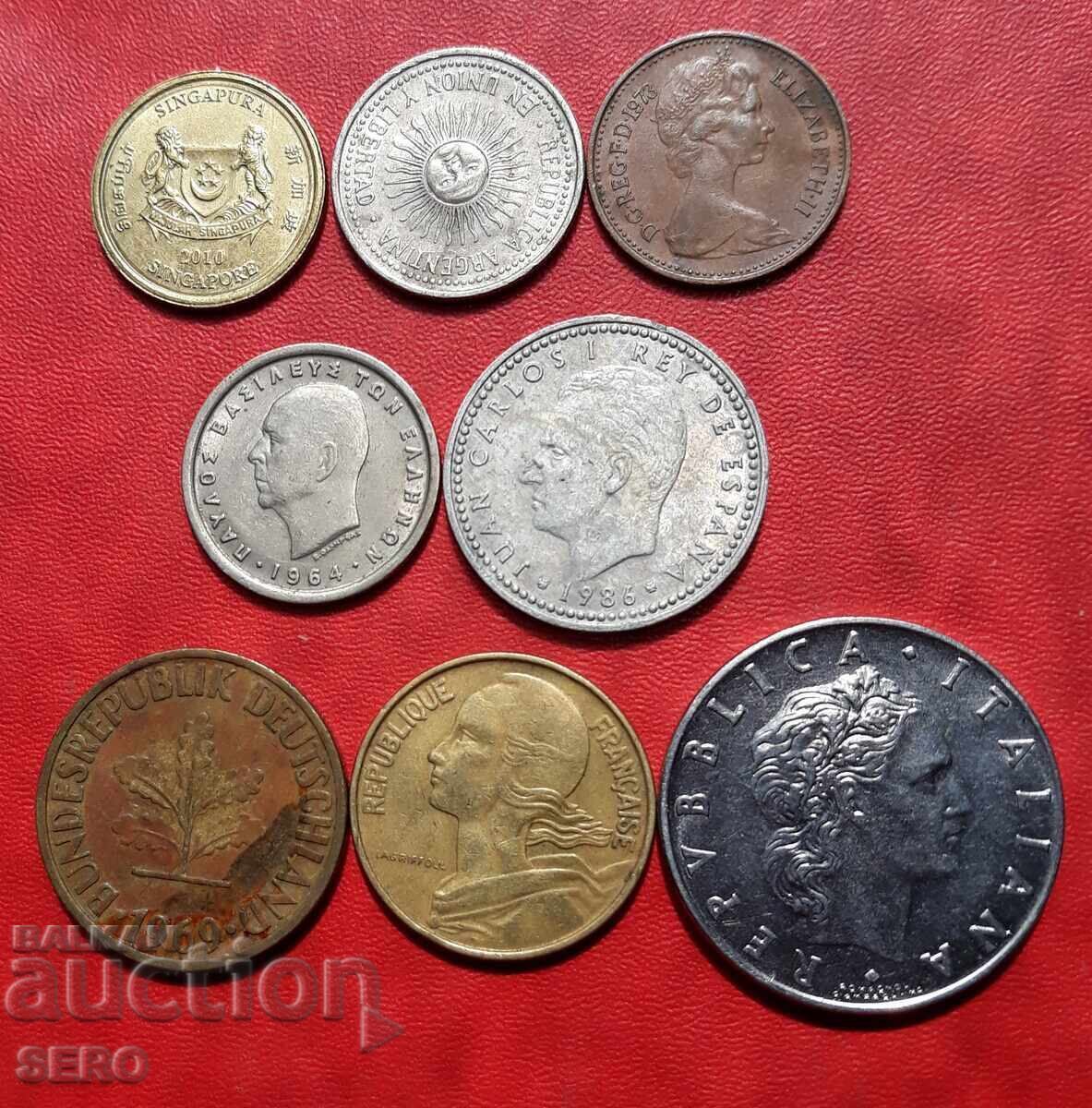 Mixed lot of 8 coins with price 1.01 BGN | € 0.52 Mixed lot of 8 coins with price 1.01 BGN | € 0.52