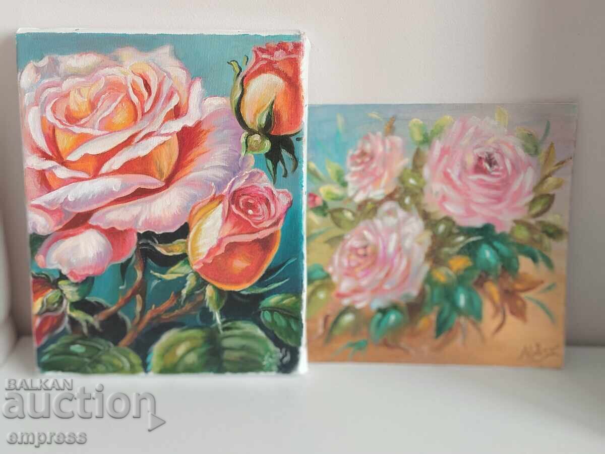 Two oil paintings with price 55.00 BGN | € 28.12
