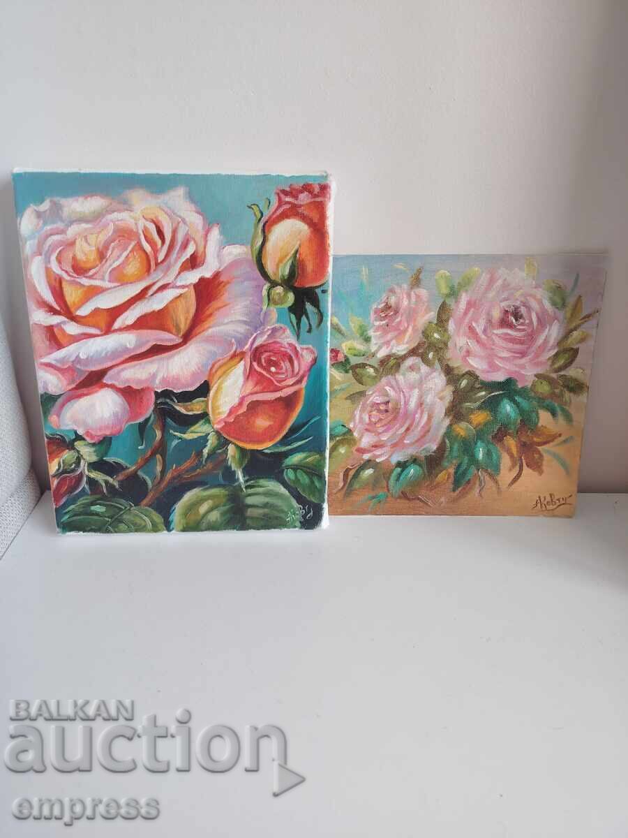 Two oil paintings