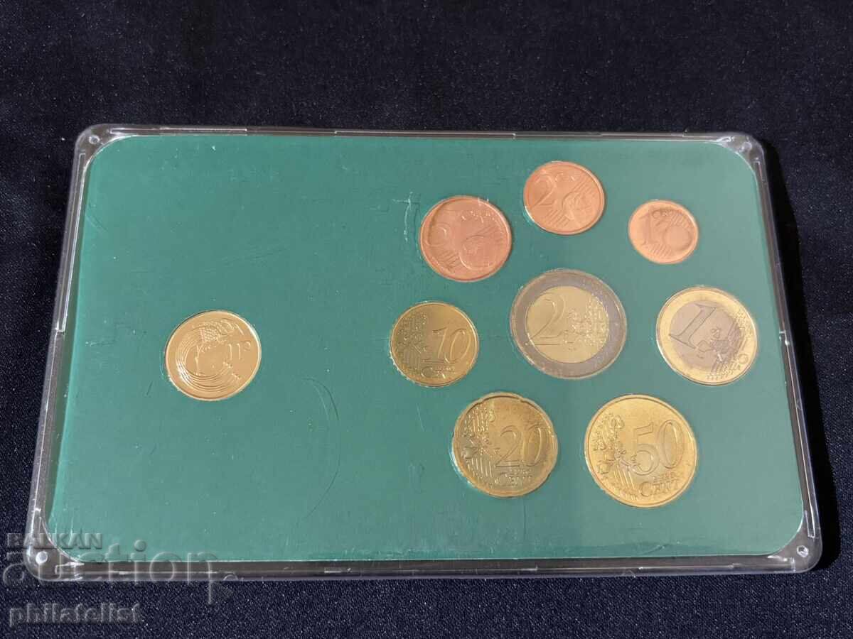 Δημοπρασία Ιρλανδία 2002 - Ευρώ σετ από 1 λεπτό έως 2 ευρώ + 1 πέννα 1998