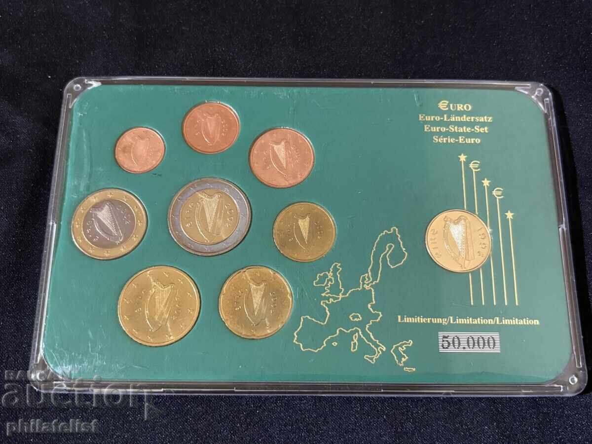 Ιρλανδία 2002 - Ευρώ σετ από 1 λεπτό έως 2 ευρώ + 1 πέννα 1998