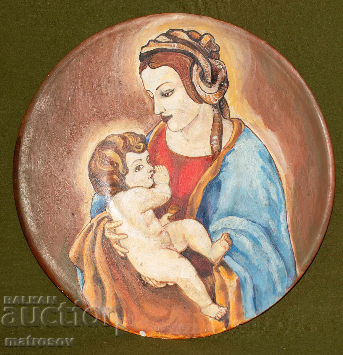 Ръчно рисувана декоративна керамична чиния с цена 160.00 лв. | € 81.81