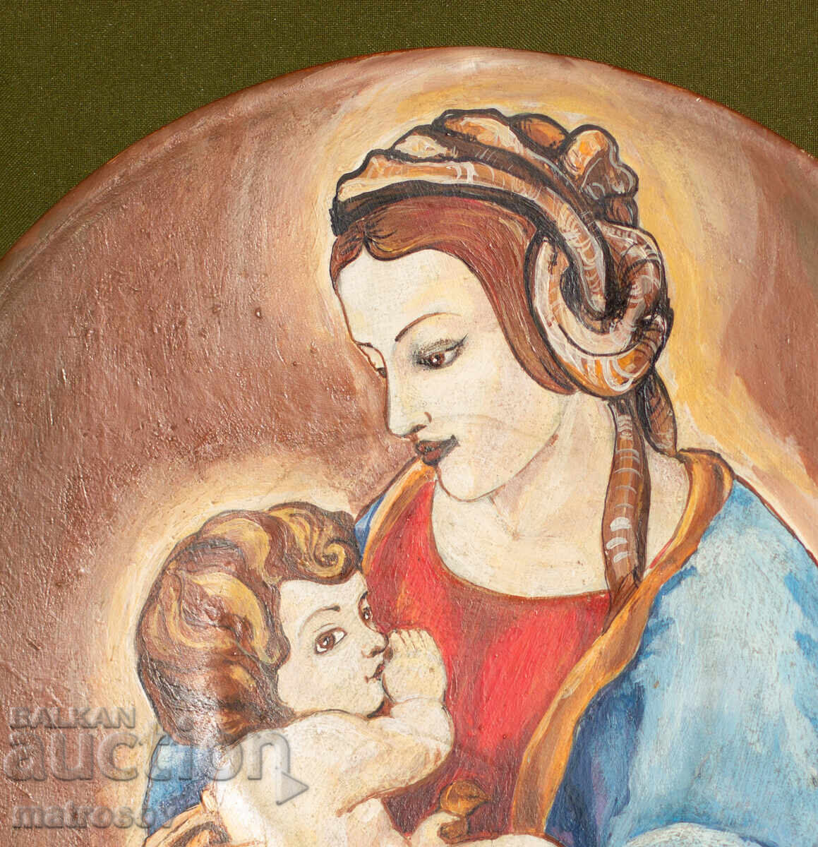 Аукцион Ръчно рисувана декоративна керамична чиния