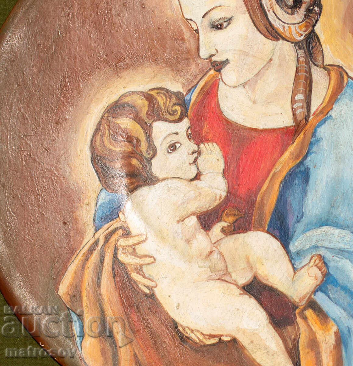 Доставка на Ръчно рисувана декоративна керамична чиния