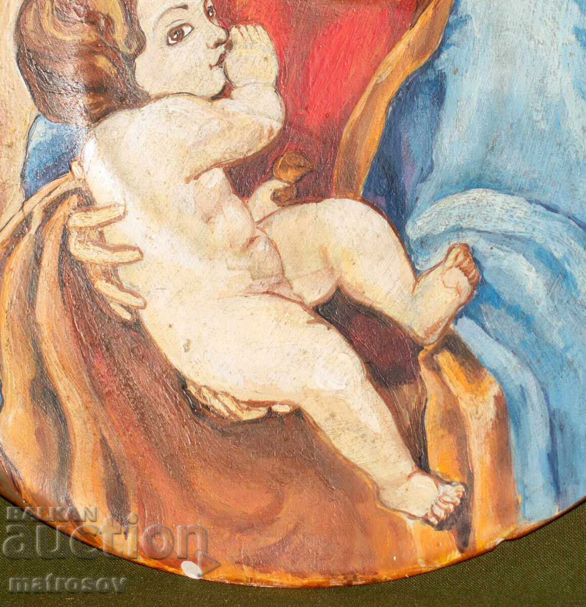 Ръчно рисувана декоративна керамична чиния - 5