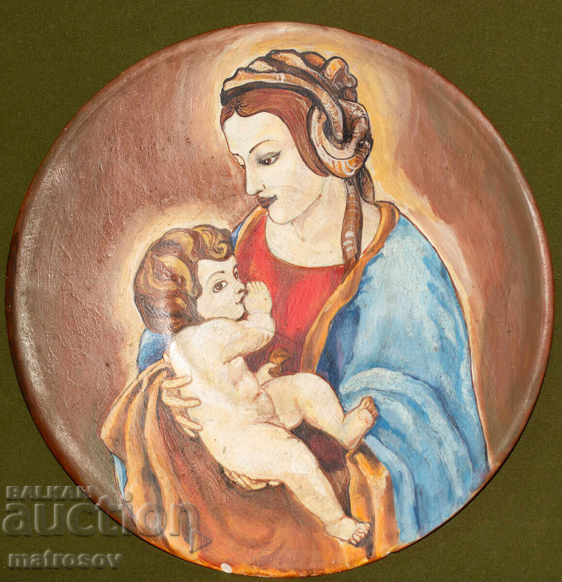 Ръчно рисувана декоративна керамична чиния