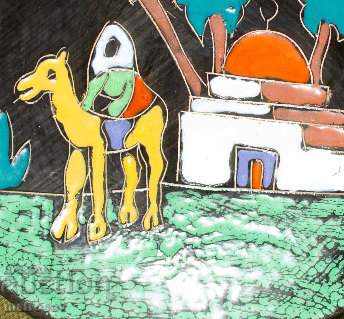 Ръчно рисувана декоративна керамична чиния - 6