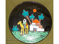 Farfurie ceramică decorativă pictată manual