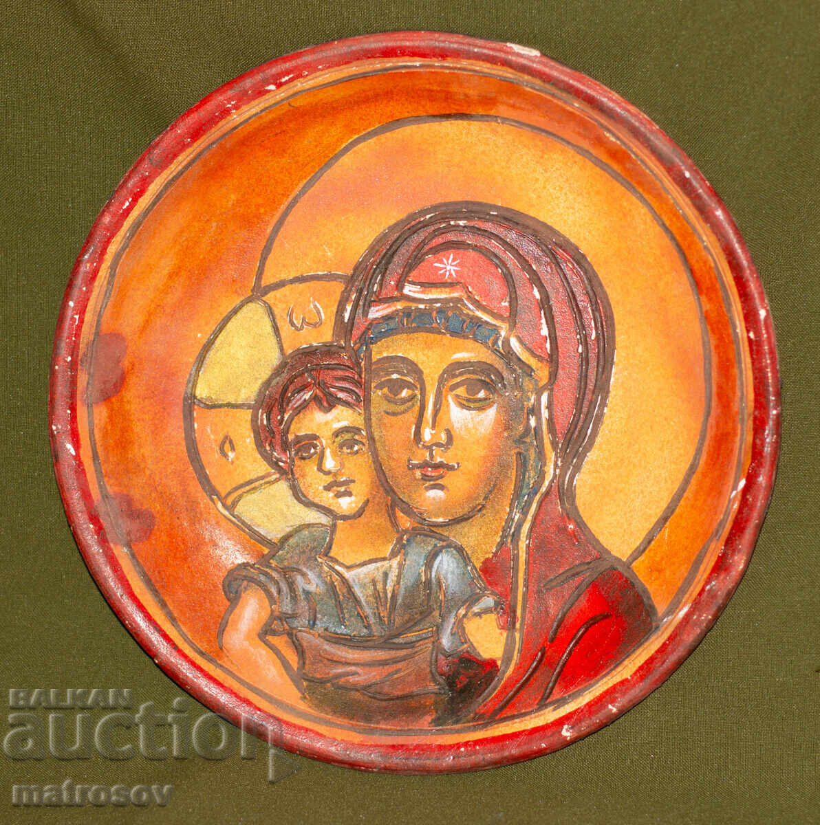 Χειροποίητο διακοσμητικό κεραμικό πιάτο