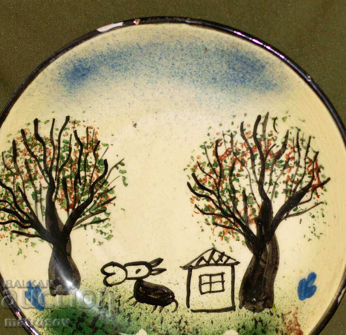 Δημοπρασία Χειροποίητο διακοσμητικό κεραμικό πιάτο