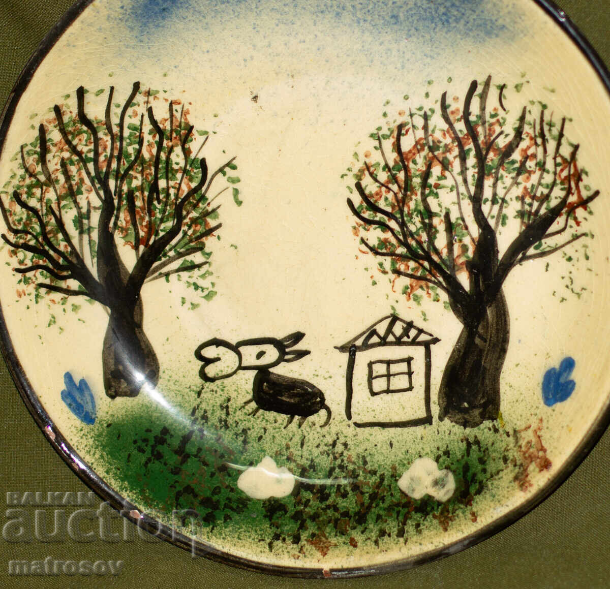 Παράδοση Χειροποίητο διακοσμητικό κεραμικό πιάτο