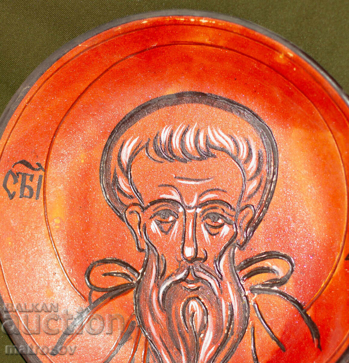 Аукцион Ръчно рисувана декоративна керамична чиния