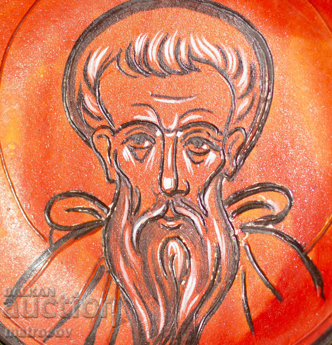 Ръчно рисувана декоративна керамична чиния - 5