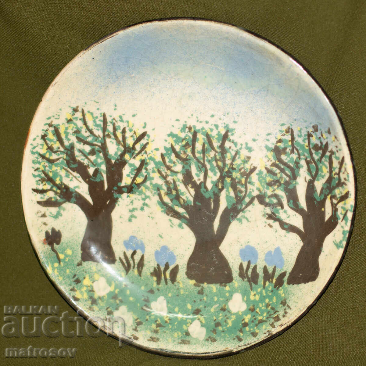 Δημοπρασία Χειροποίητο διακοσμητικό κεραμικό πιάτο