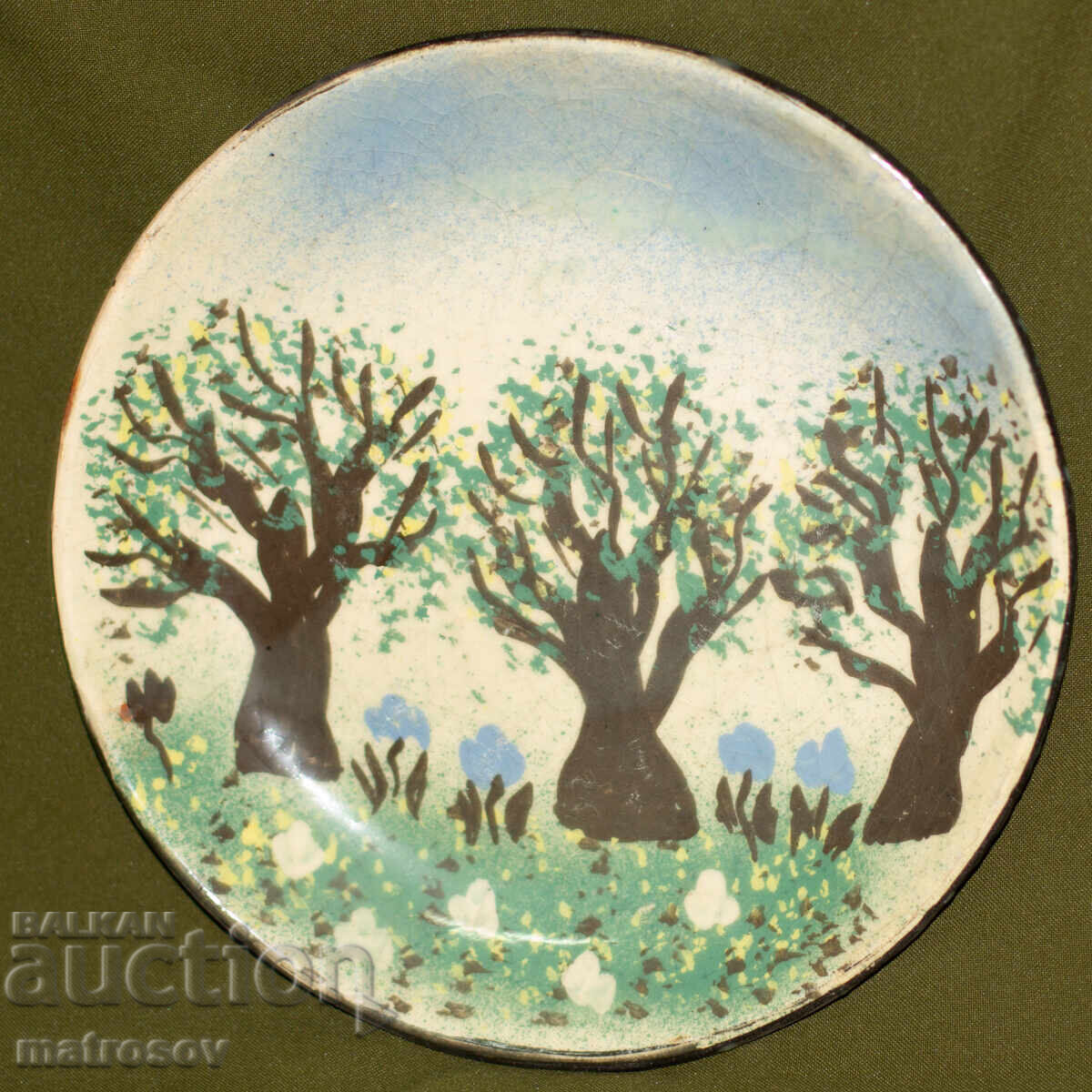 Χειροποίητο διακοσμητικό κεραμικό πιάτο