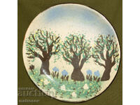 Farfurie ceramică decorativă pictată manual