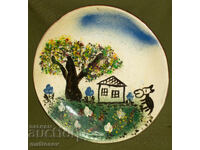 Χειροποίητο διακοσμητικό κεραμικό πιάτο