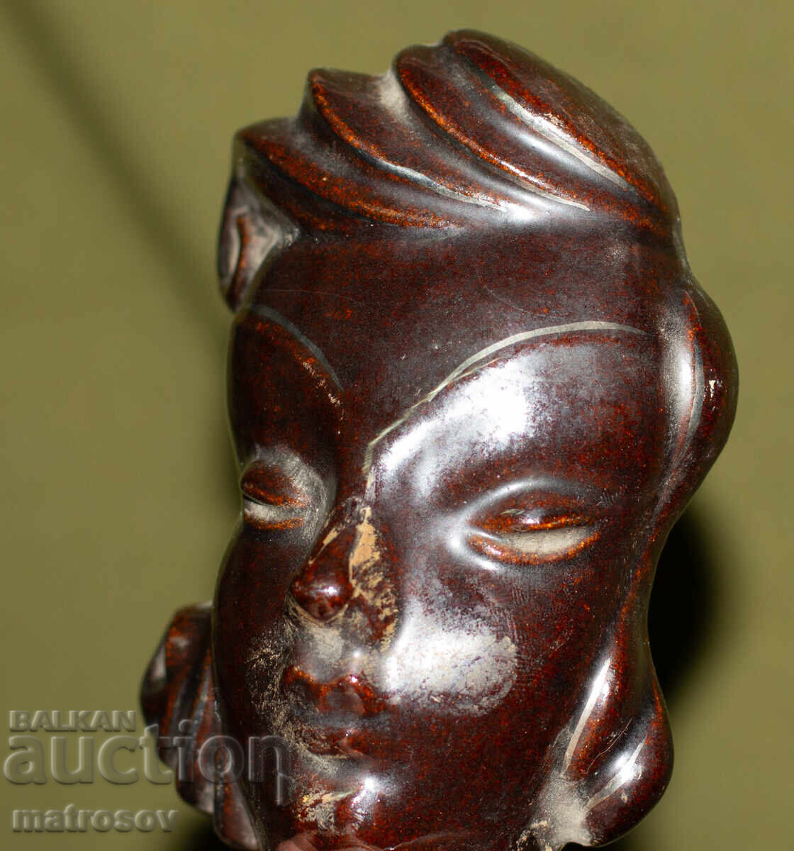 Доставка на Декоративна керамична фигура, женски портрет