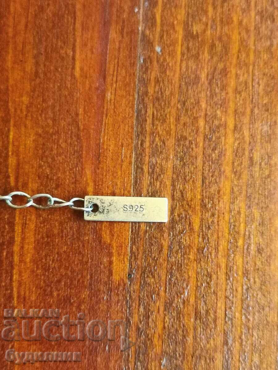 Auction Silver chain with pendant. 925 Sterling Silver. From 44 to 51cm. For sale Auction Silver chain with pendant. 925 Sterling Silver. From 44 to 51cm. For sale