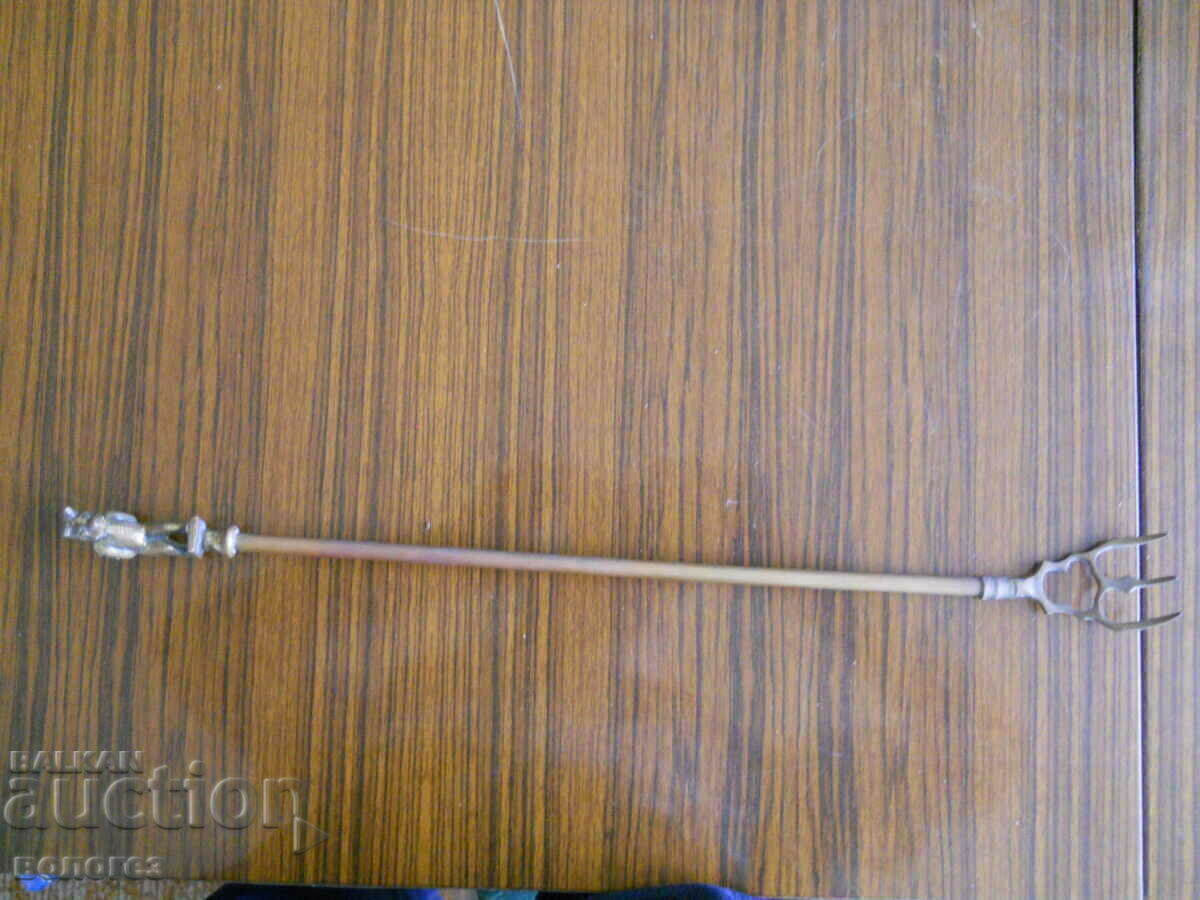 Large brass fork for roasting meat Large brass fork for roasting meat