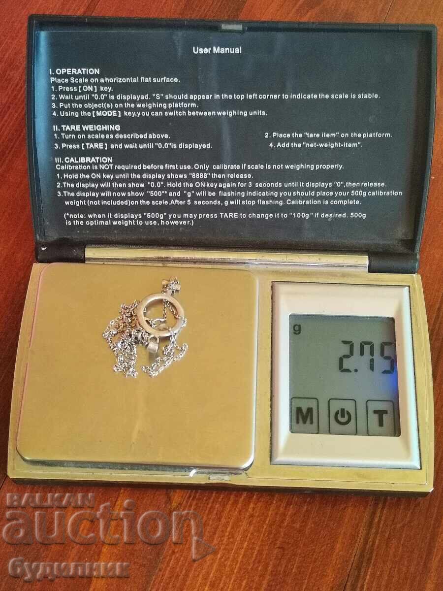 Delivery of Silver chain with pendant. 925 Sterling Silver. 45cm. Selling over 100 Delivery of Silver chain with pendant. 925 Sterling Silver. 45cm. Selling over 100