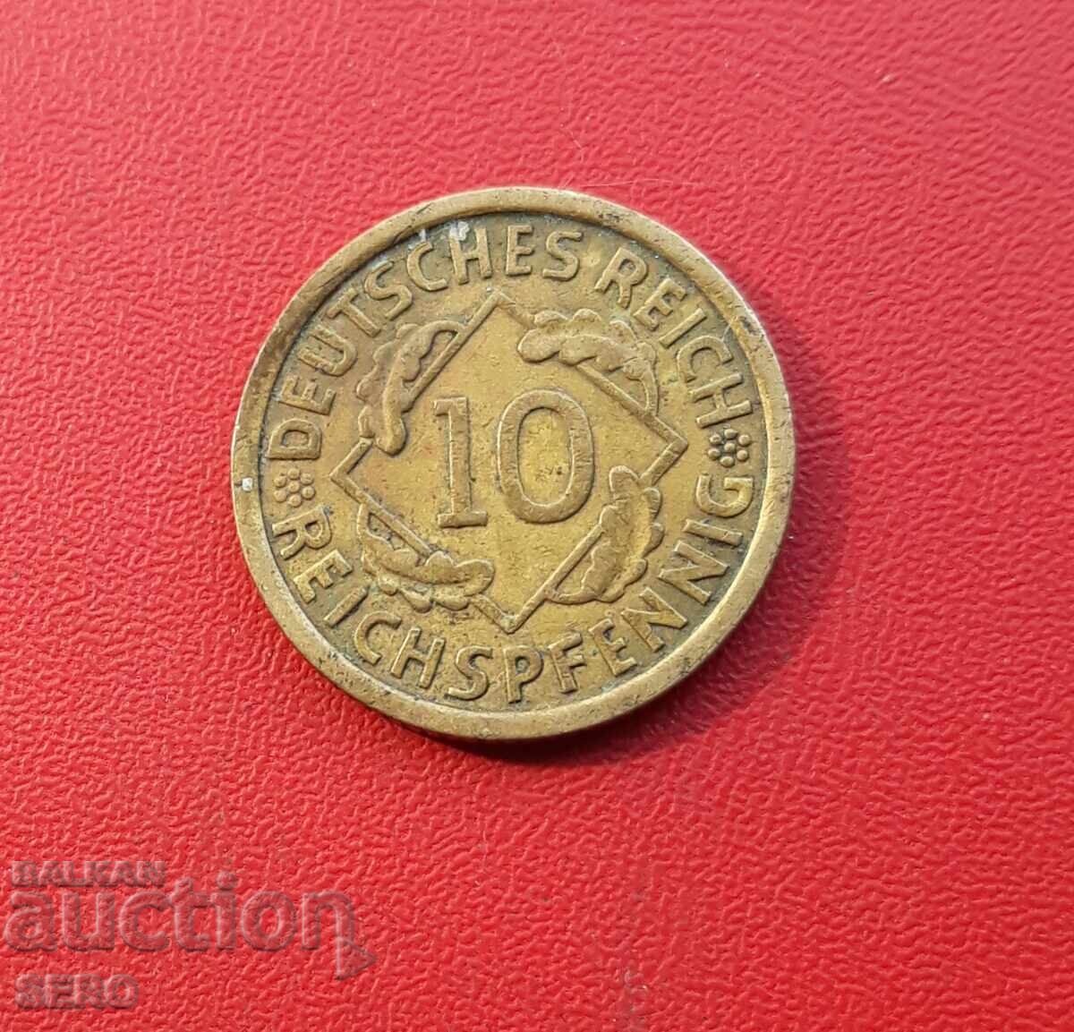 Γερμανία - 10 πφένιγκ 1936 J - Αμβούργο - σπάνιο