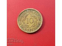 Германия-10 пфенига 1936 J-Хамбург-рядка