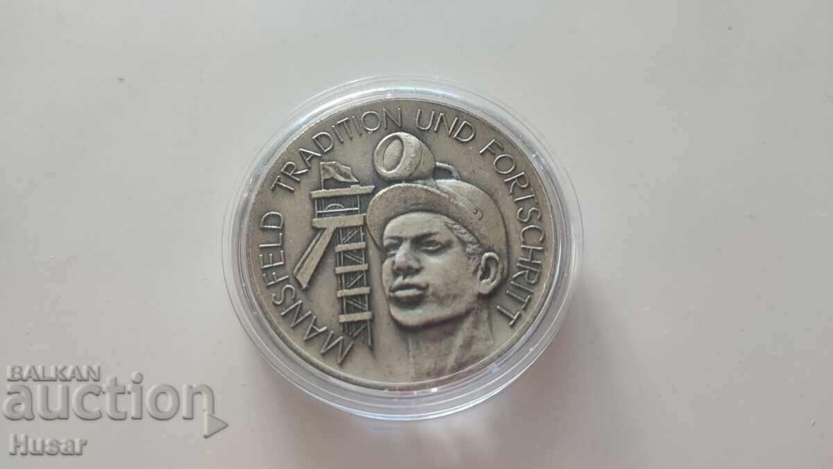 Plachetă, Germania (RDG) miner, mină, minieră