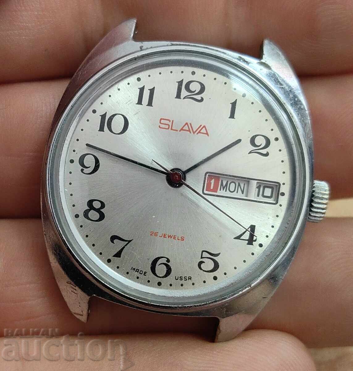 SLAVA СЛАВА СССР МЪЖКИ ЧАСОВНИК SLAVA СЛАВА СССР МЪЖКИ ЧАСОВНИК