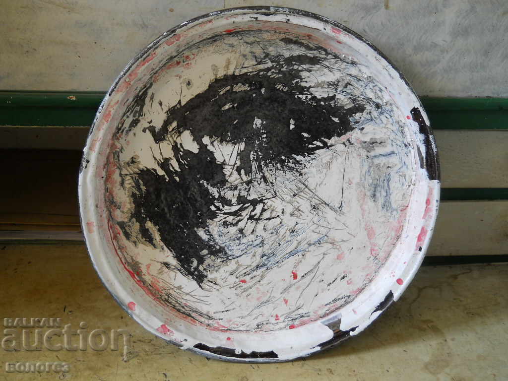 Old copper tray with inscription - FLOOR. FROM IV. NIKOLOV 1939 with price 35.00 BGN | € 17.90