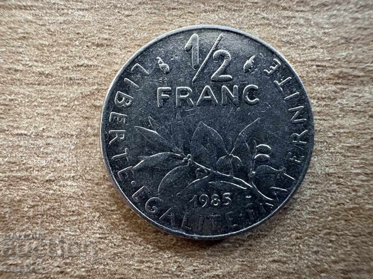 Франция - 1/2 франк (1985) Франция - 1/2 франк (1985)