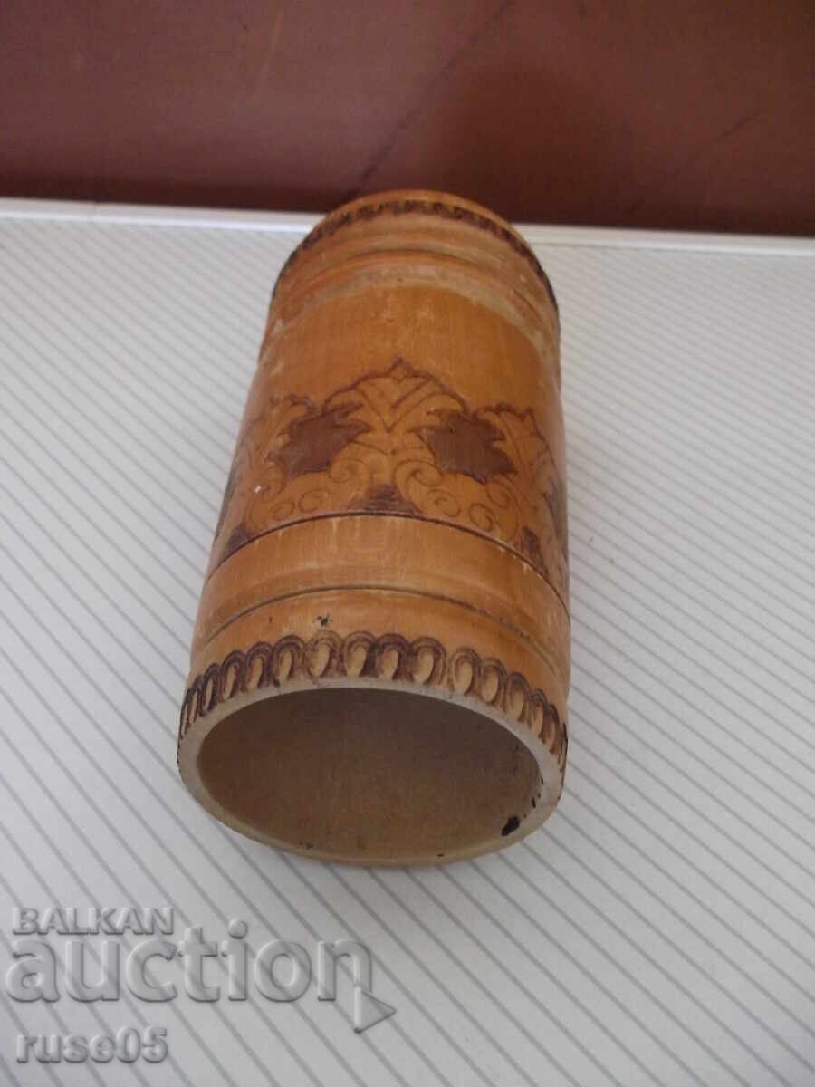 Delivery of Wooden pencil holder pyrographied from the socialist era