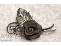 Broșă retro metalică Trandafir !