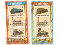 1982. Σάο Τομέ και Πρίνσιπε. Λοκομοτίβες. Μπλοκ χ2