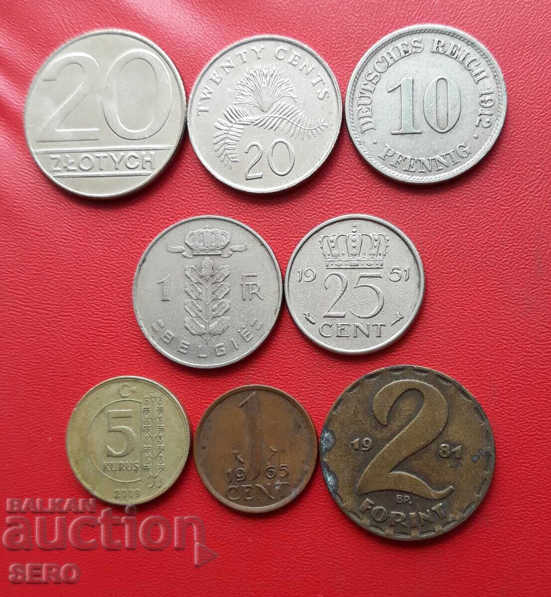Mixed lot of 8 coins