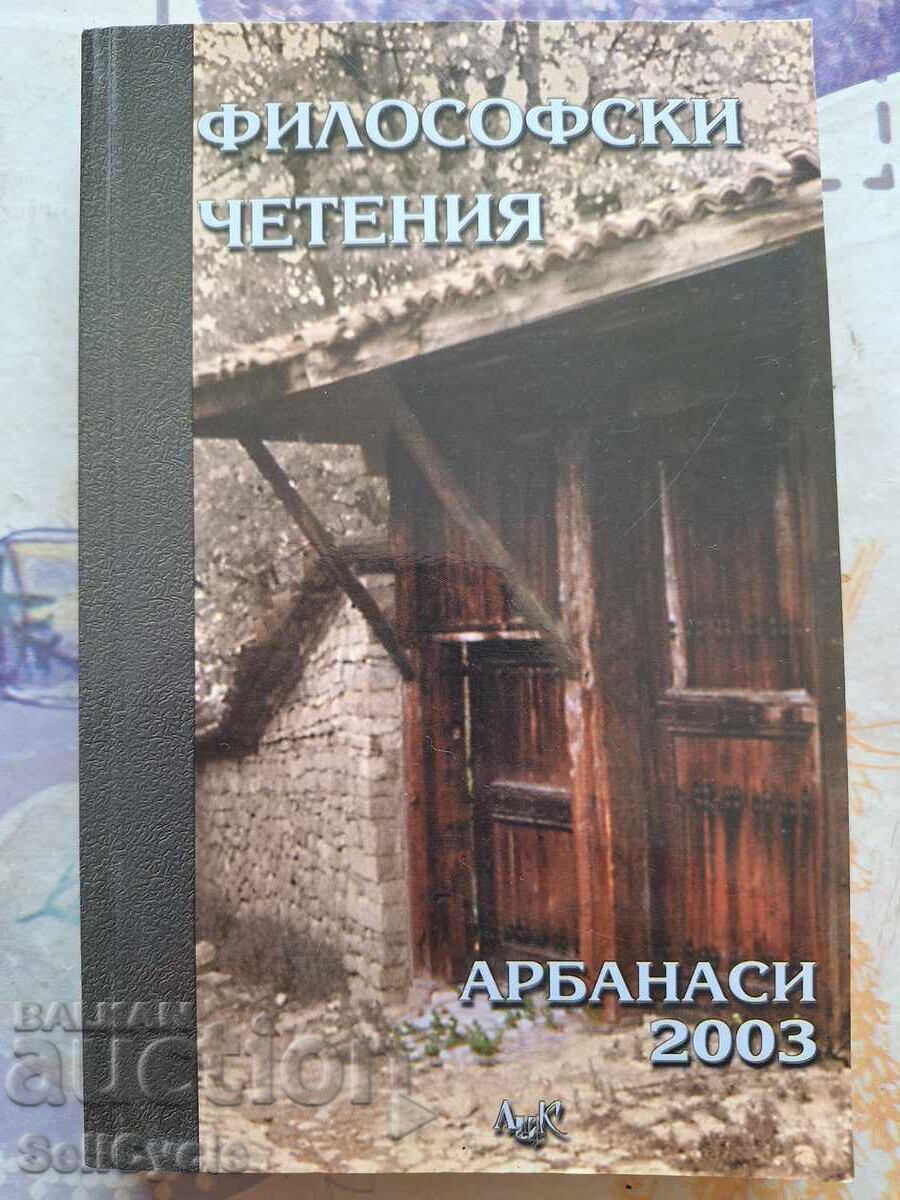 ✅ PHILOSOPHICAL READINGS - ARBANASI 2003❗ ✅ PHILOSOPHICAL READINGS - ARBANASI 2003❗