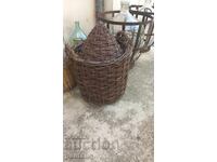 DAMIGEANĂ VECHE MARE CU COȘ