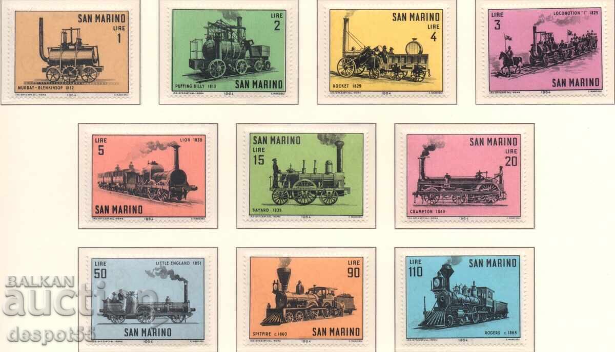 1964. Σαν Μαρίνο. Παλιά Λοκομοτίβες 1964. Σαν Μαρίνο. Παλιά Λοκομοτίβες