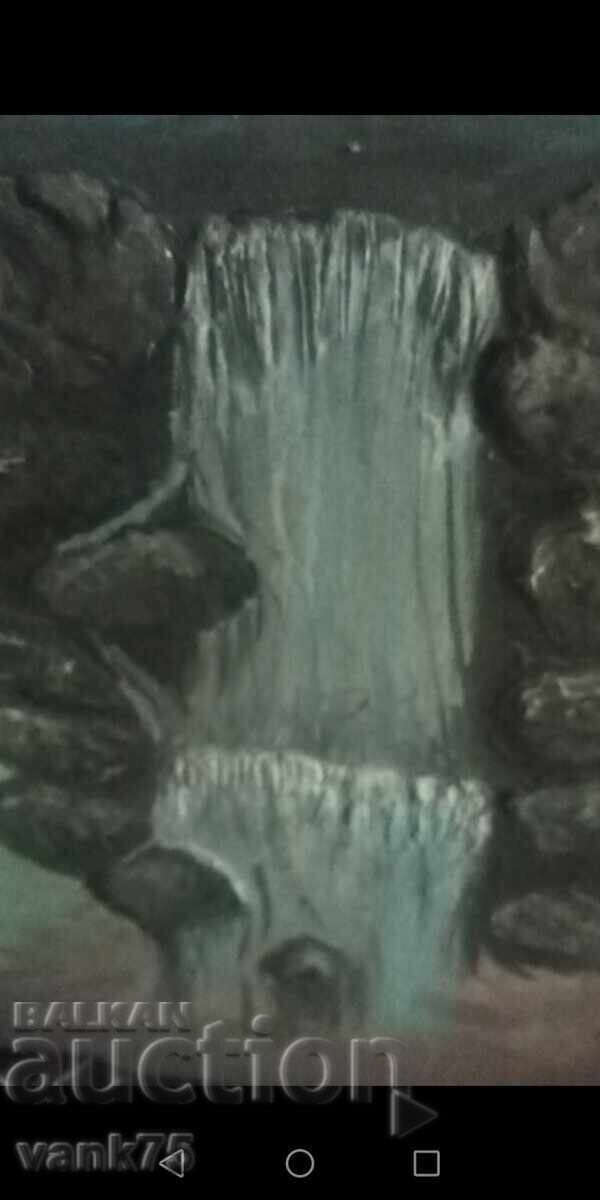 Δημοπρασία Ζωντανός καταρράκτης 3D μεγάλη εικόνα με Υποστρώμα σε καμβά Δημοπρασία Ζωντανός καταρράκτης 3D μεγάλη εικόνα με Υποστρώμα σε καμβά