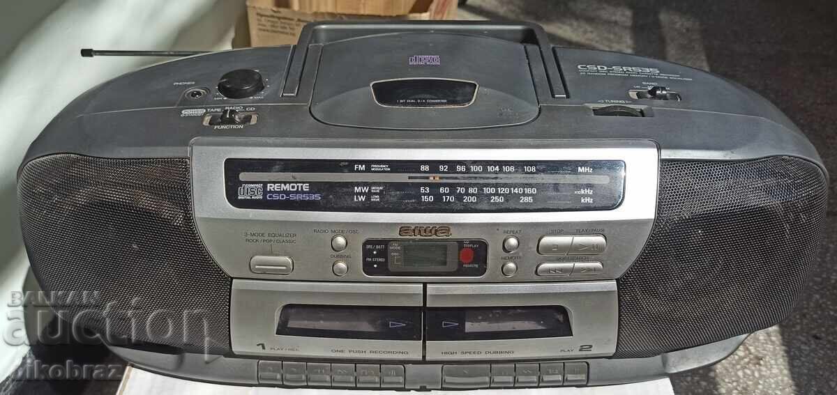 AIWA CS DSR 535EZ audio system - dual cassette radio cassette recorder