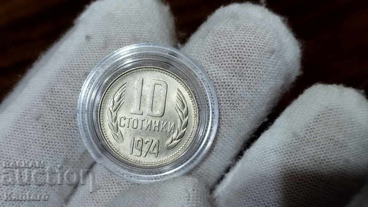 Coin - BULGARIA - 10 stotinki - 1974 - UNC - 1 with price 3.00 BGN | € 1.53 Coin - BULGARIA - 10 stotinki - 1974 - UNC - 1 with price 3.00 BGN | € 1.53