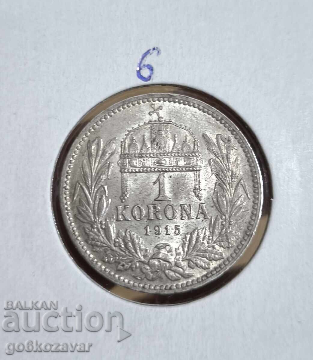Ουγγαρία 1 κορώνα 1915 Ασήμι ! UNC Ουγγαρία 1 κορώνα 1915 Ασήμι ! UNC