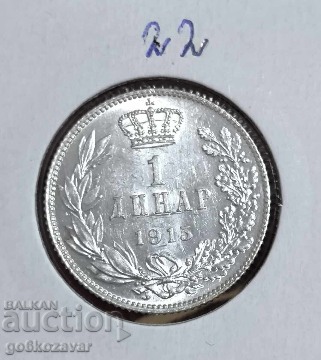 Serbia 1 dinar 1915 Silver! Top coin!