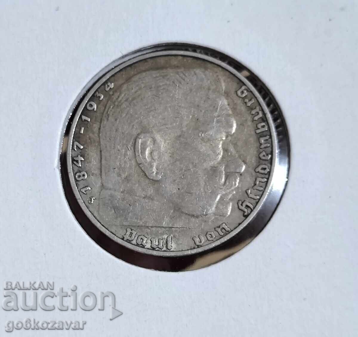 Germania Reichul al Treilea 2 mărci 1937 Argint ! cu preț 26.00 BGN | € 13.29