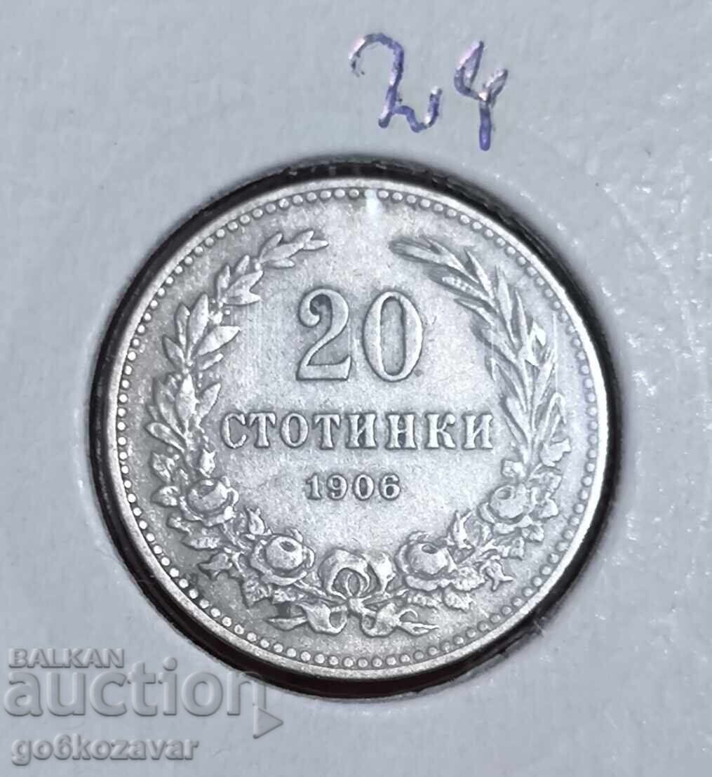 Bulgaria 20 stotinki 1906g Rar! Relief!