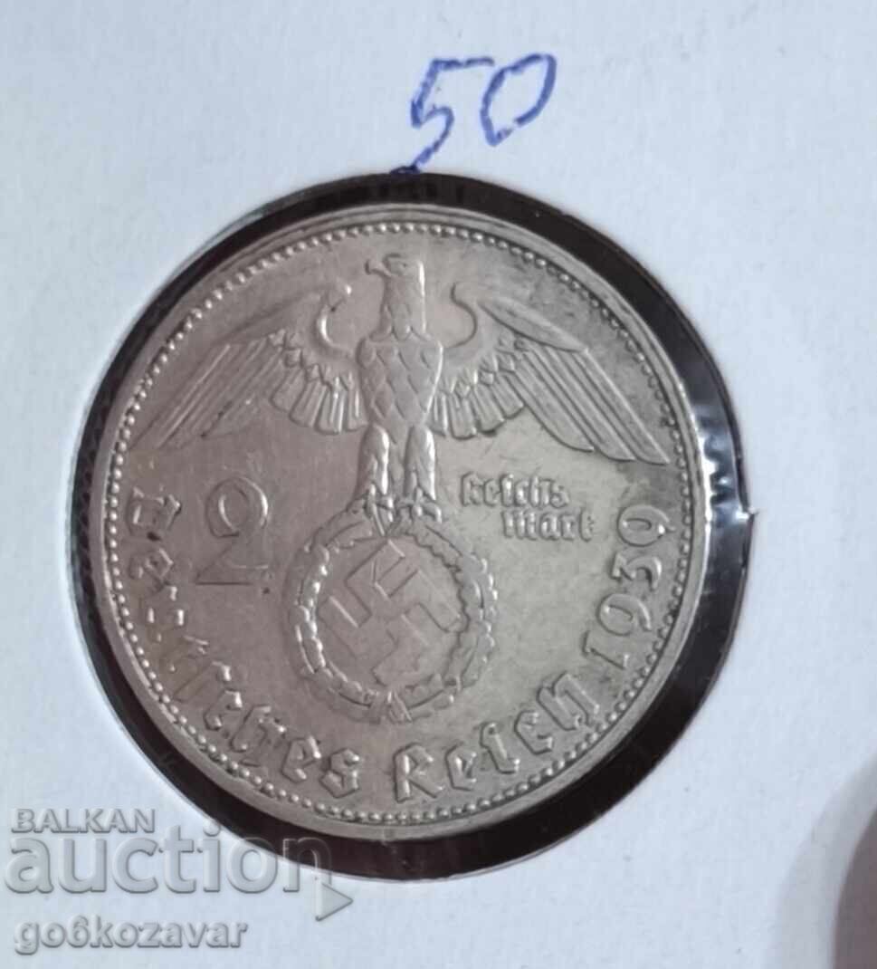 Germania Al Treilea Reich 2 timbre 1939 Argint!